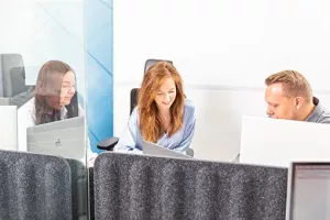 Am Online Marketing im Bereich Service, Visibility Guard arbeitet das Team von Kundenwachstum bestehend aus Lea, Annika und Patrick.