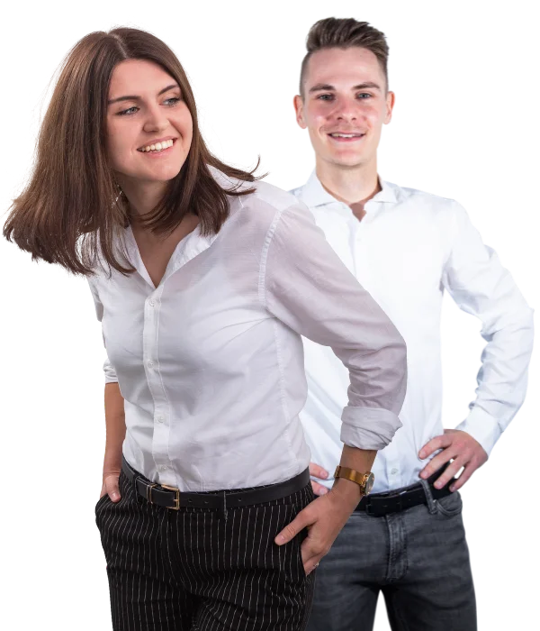 Am Online Marketing arbeitet das Team von Kundenwachstum bestehend aus Michelle und Philip.